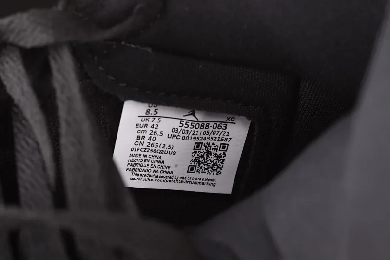 All categories Air Jordan Jordan series basketball shoes Air Jordan 1 High X version Air Jordan 1 High OG "Bred Patent" AJ1 Joe 1 patent leather black and red high-top basketball shoes 555088-063